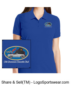 Port Authority Ladies EZCotton Polo Design Zoom